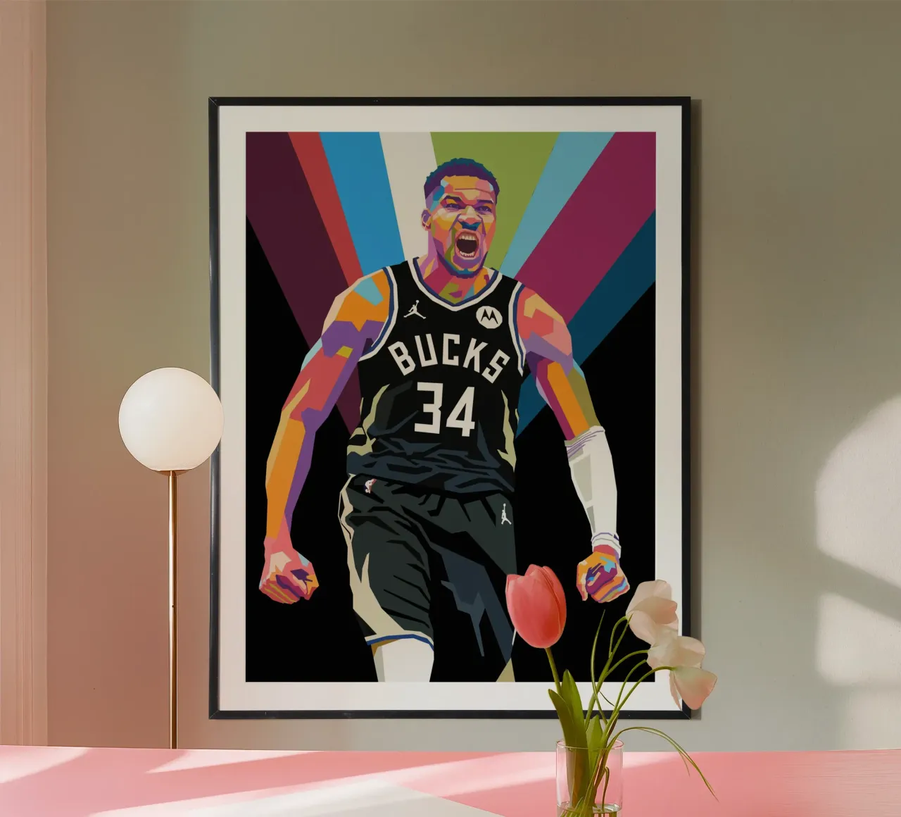 Giannis Antetokounmpo artistic design carta hahnemühle da Hantamrata