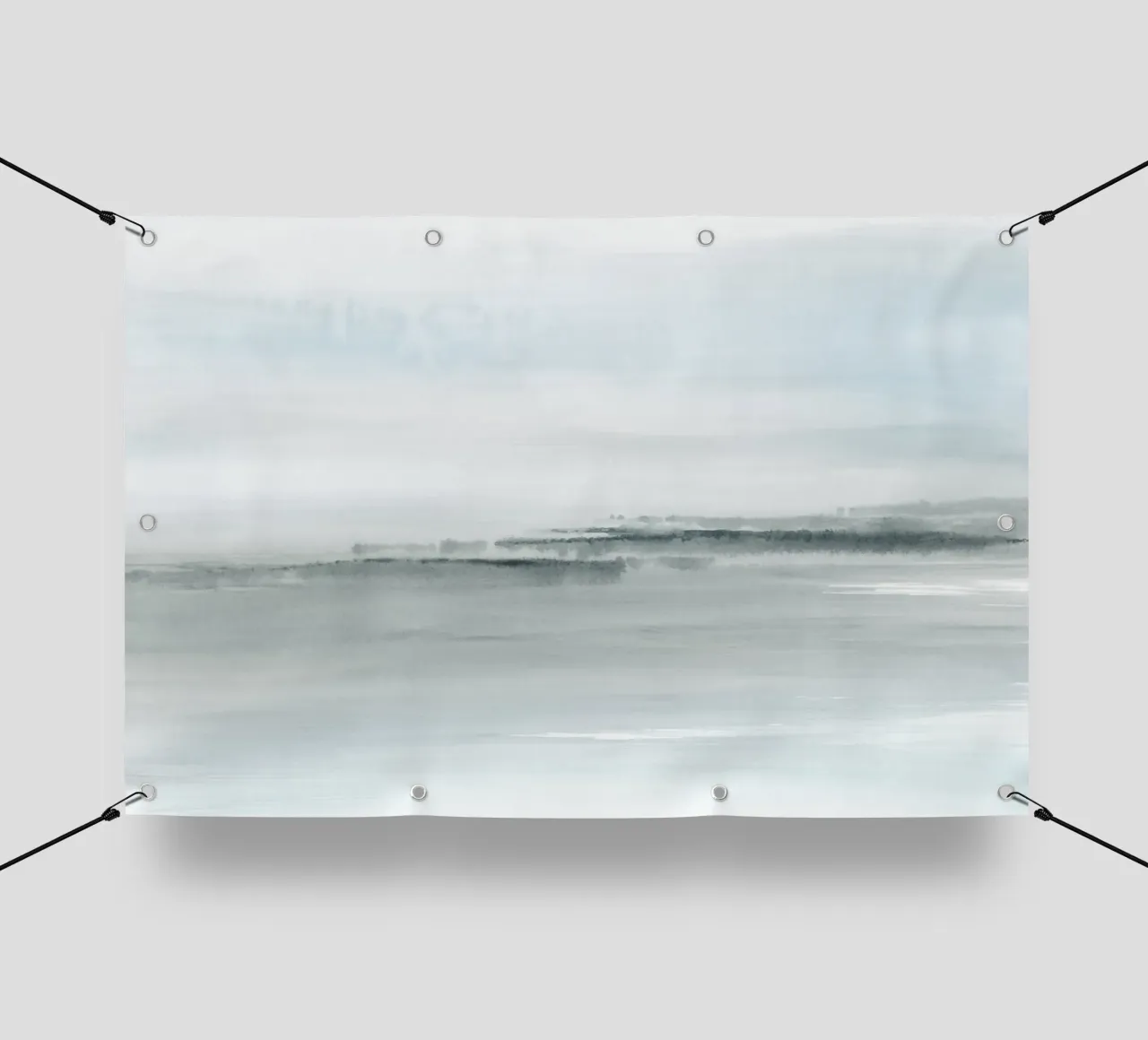 Paesaggio astratto bluastro telo in pvc da NouveauPrints