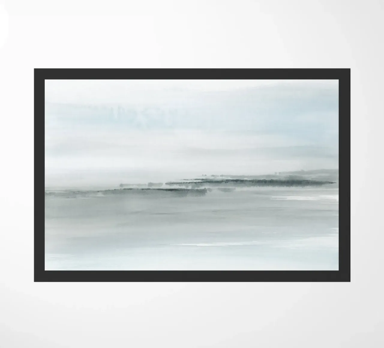 Paesaggio astratto bluastro zerbino da NouveauPrints