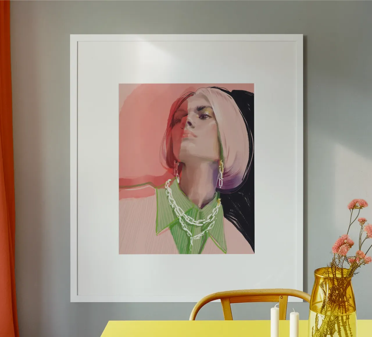 Sadie poster con telaio in alluminio da Anja Karboul