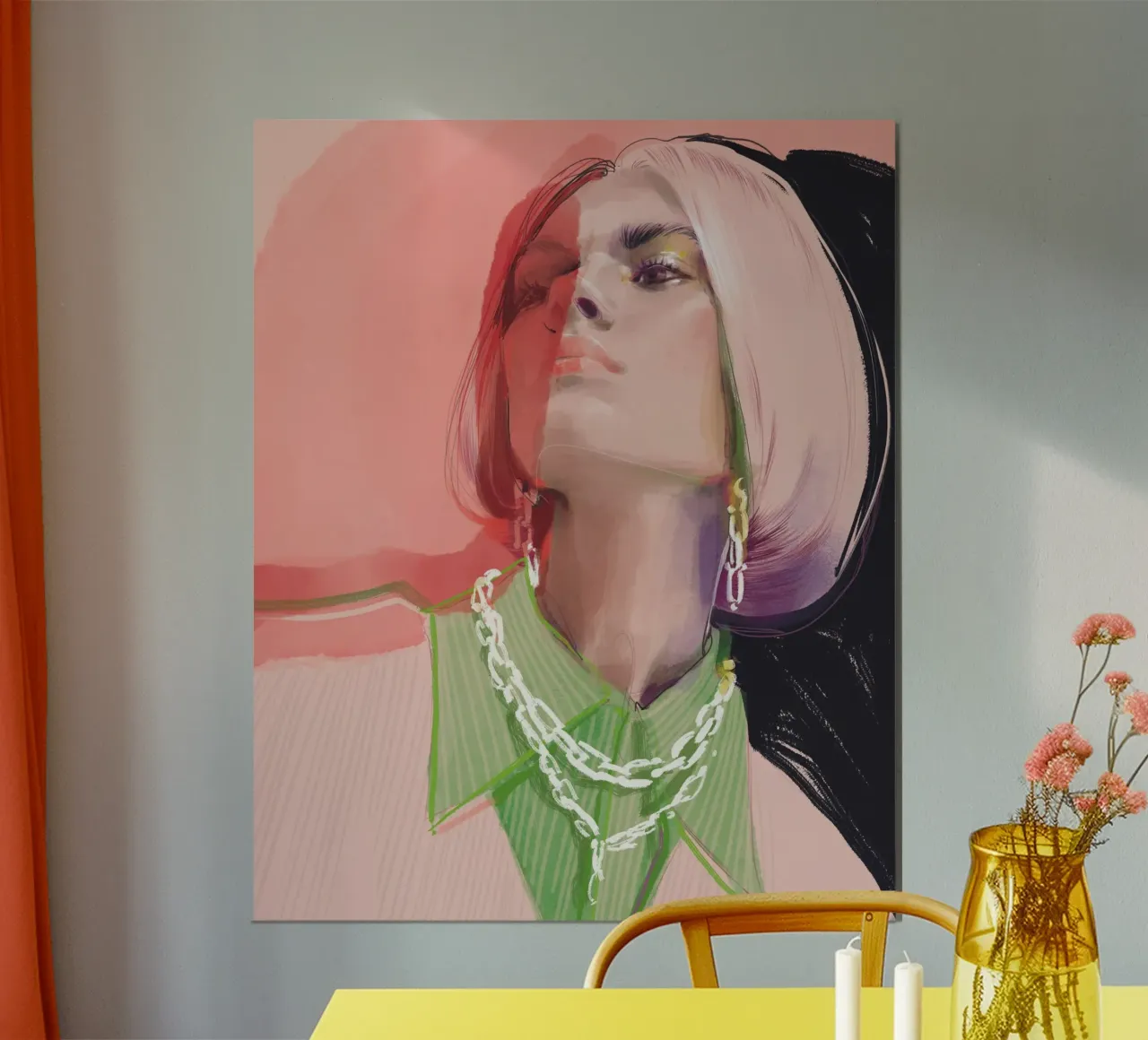 Sadie poster con telaio in alluminio da Anja Karboul