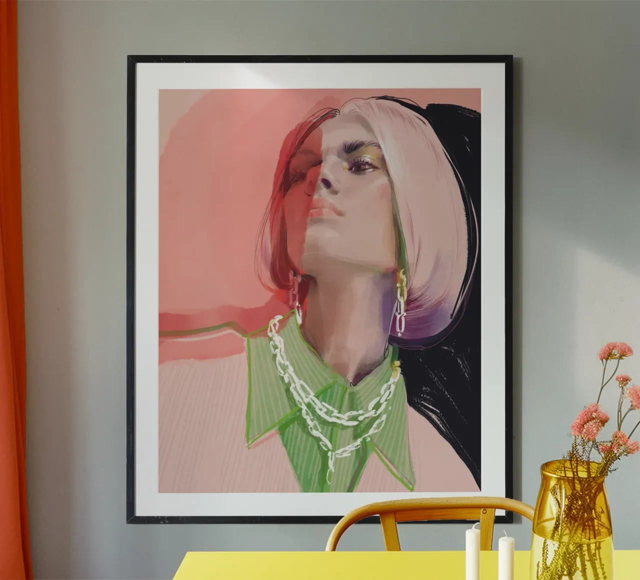 Sadie poster con telaio in alluminio da Anja Karboul