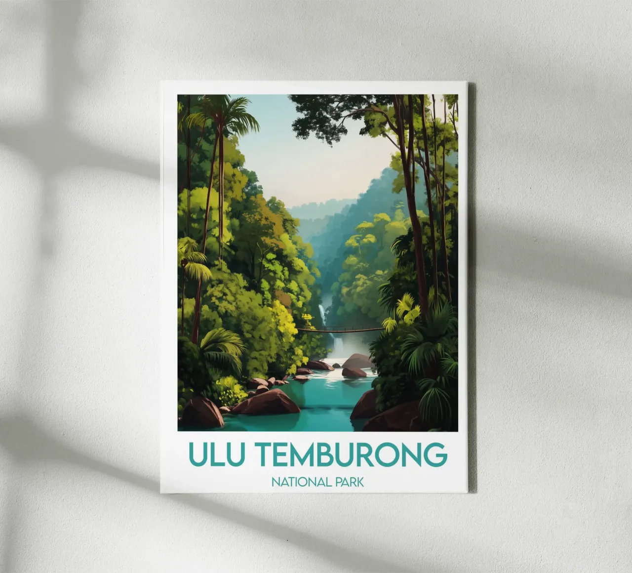 Verkeer Ulu Temburong canvas met Baklijst van Frame the World