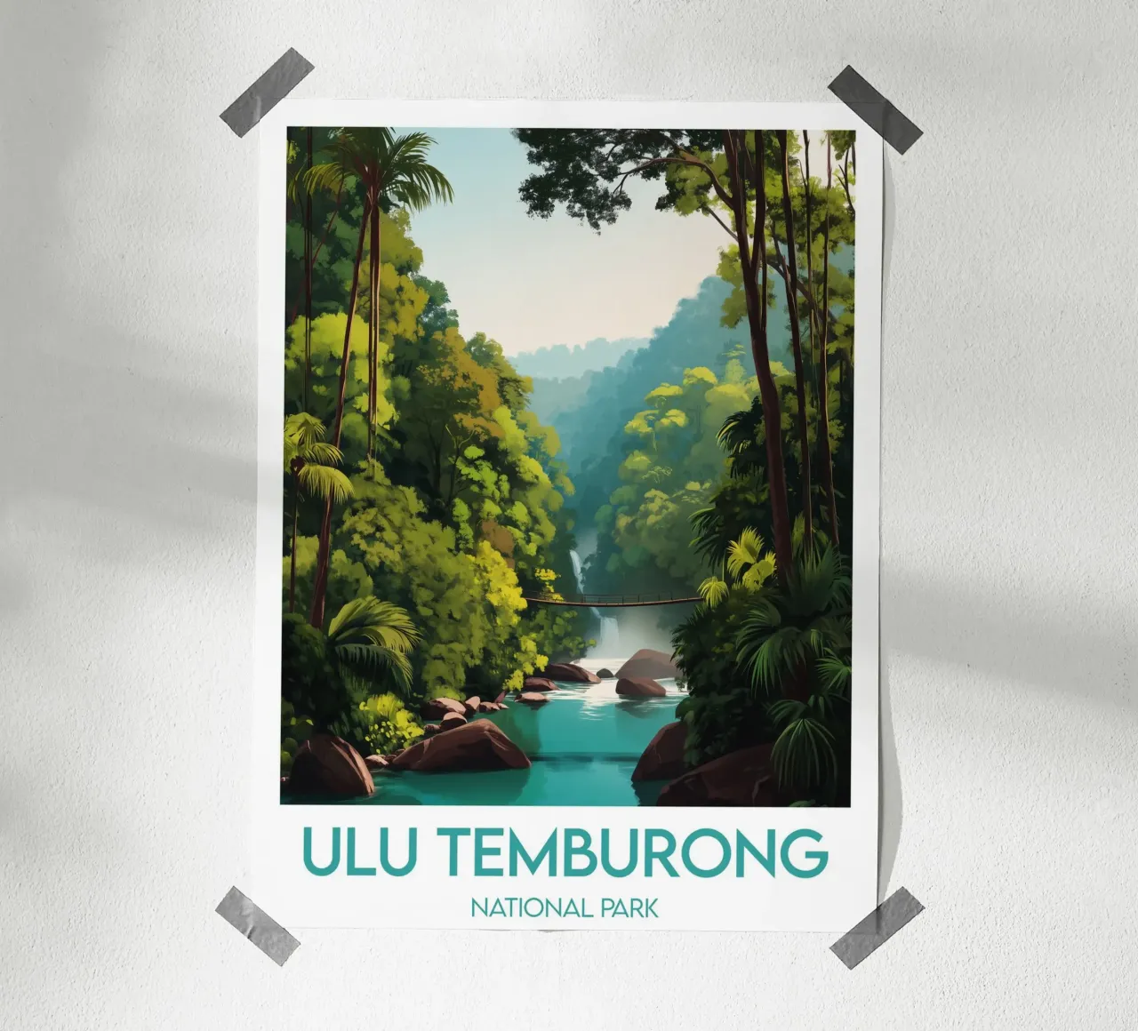Affiche Ulu Temburong poster con telaio in alluminio da Frame the World