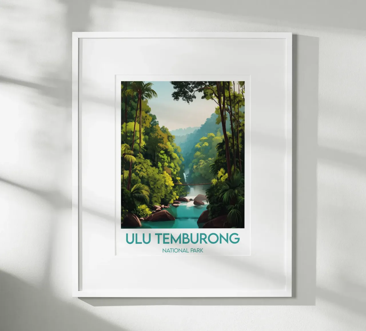 Affiche Ulu Temburong poster con telaio in alluminio da Frame the World