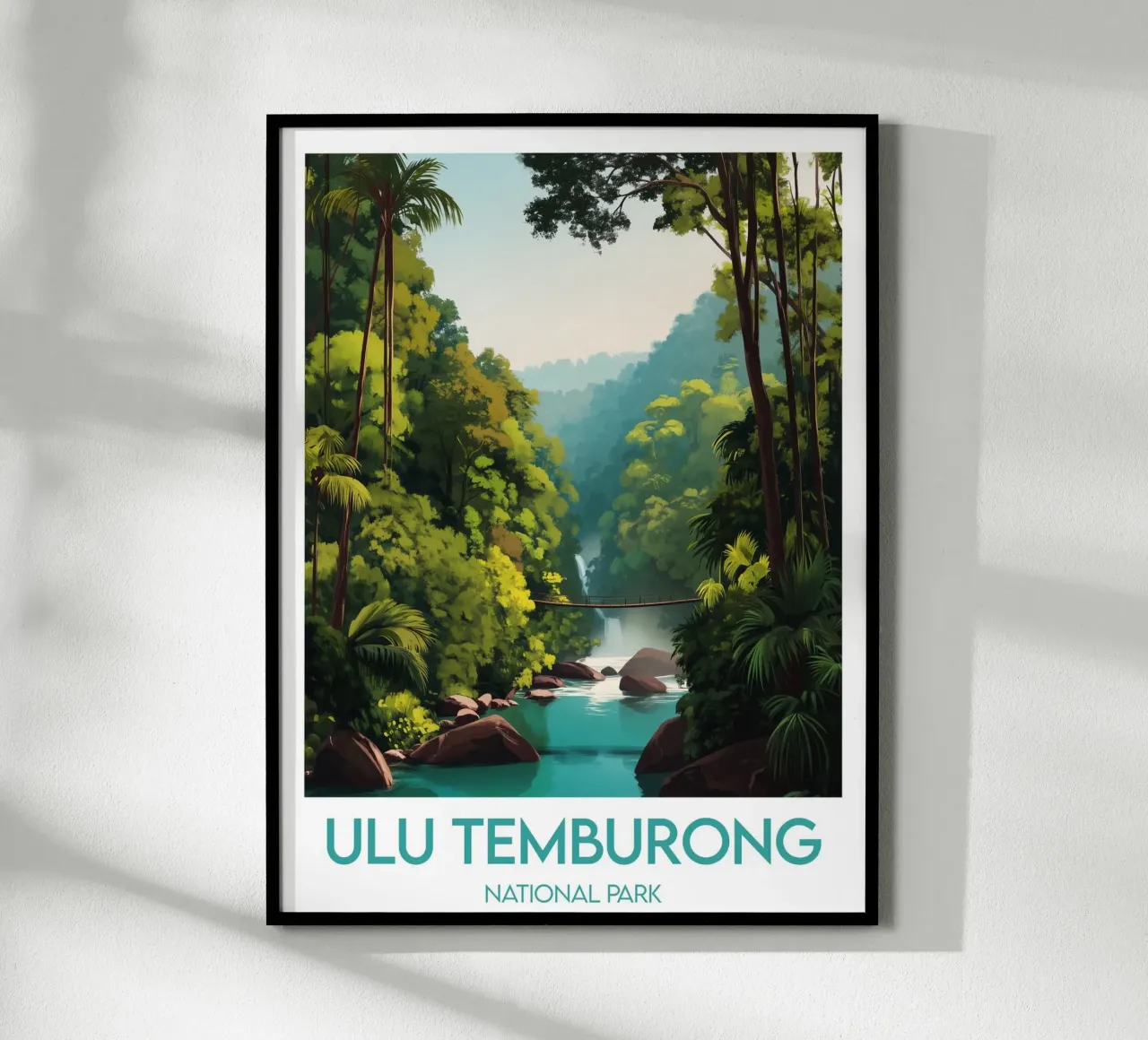 Affiche Ulu Temburong poster con telaio in alluminio da Frame the World