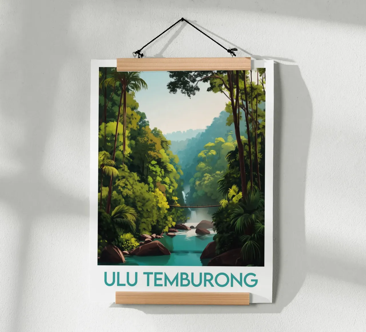 Affiche Ulu Temburong poster con telaio in alluminio da Frame the World
