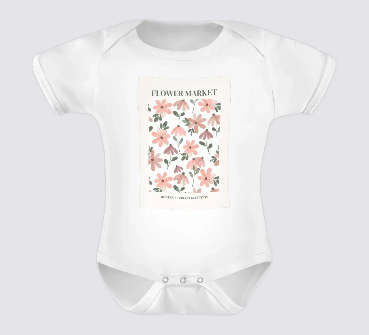 Retro Psychedelica | Vloeiende Genegenheid Print babyrompertje korte mouwen van NorwesClub