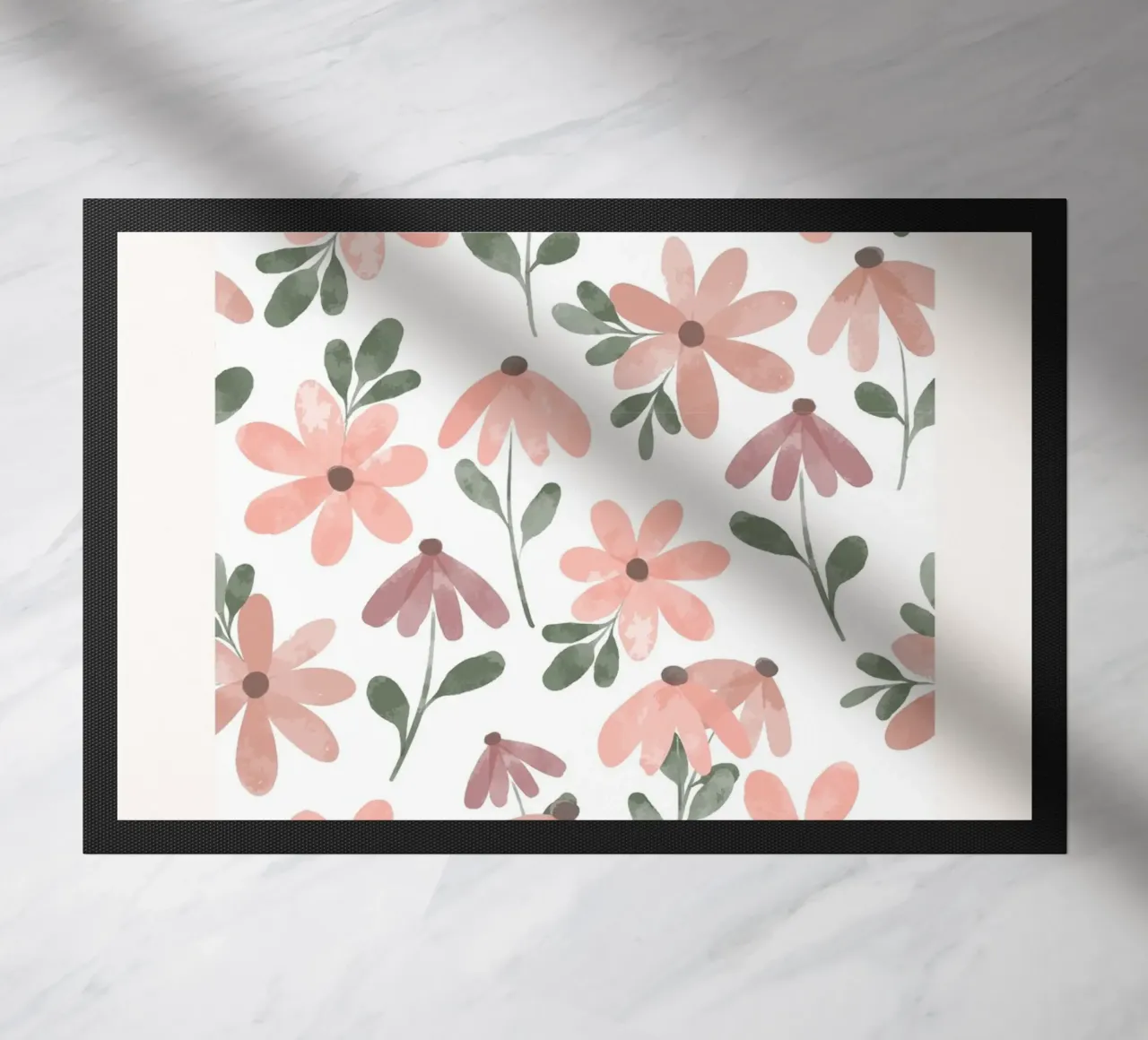 Retro Psychedelica | Vloeiende Genegenheid Print deurmat van NorwesClub