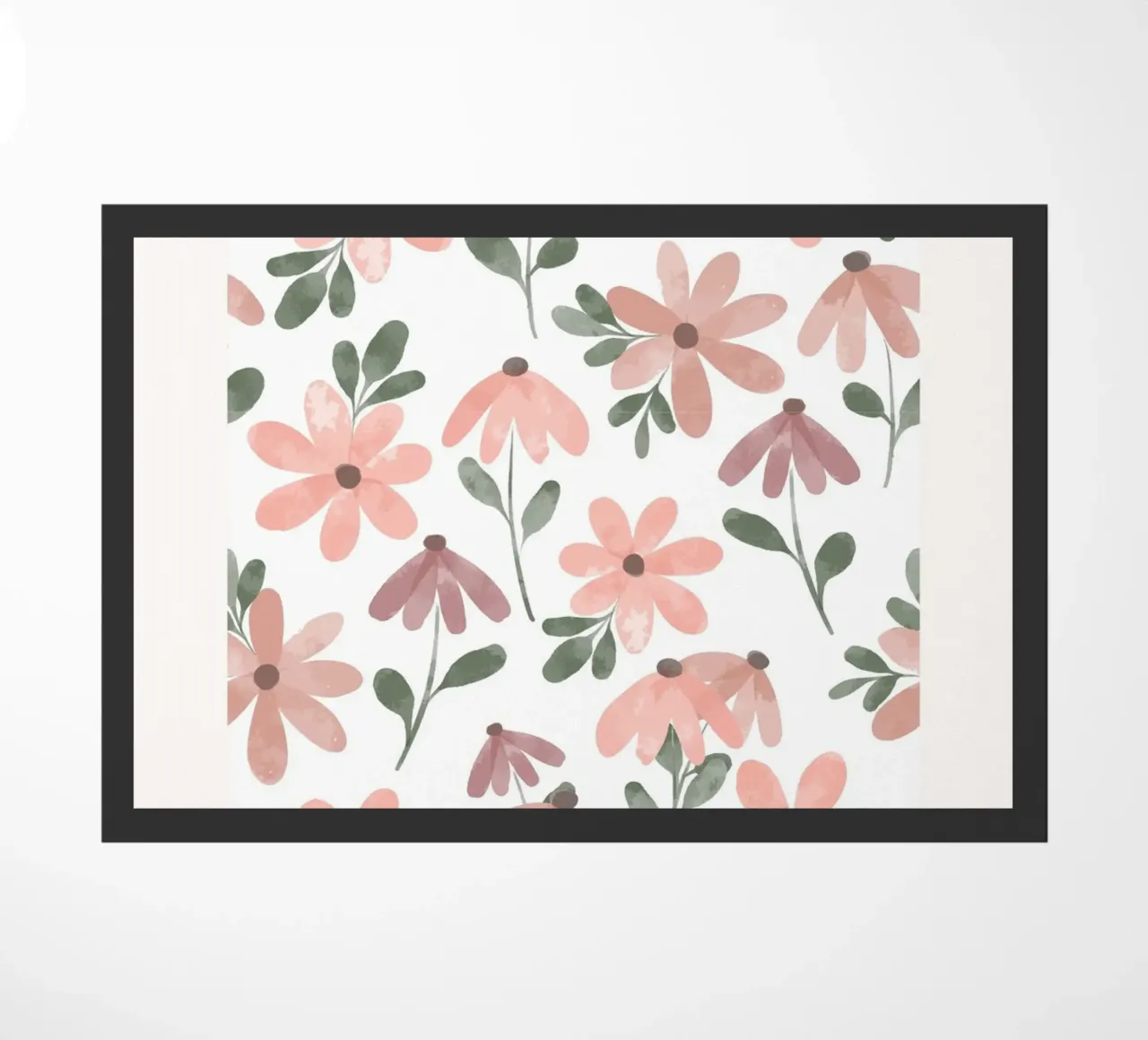 Retro Psychedelica | Vloeiende Genegenheid Print deurmat van NorwesClub
