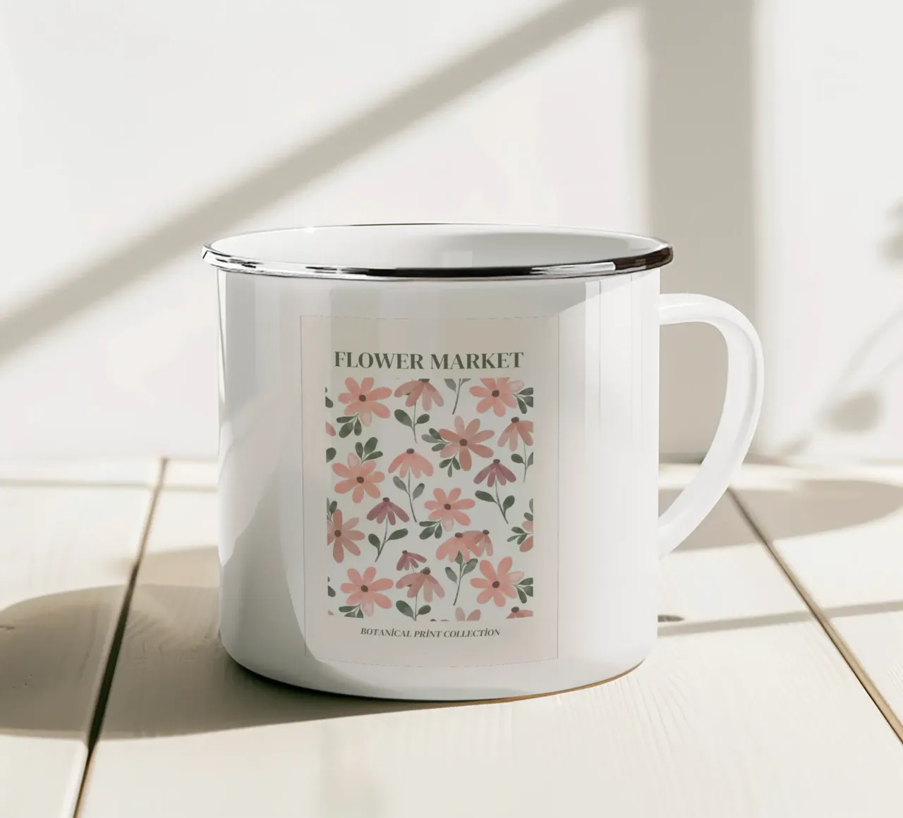 Retro Psychedelia | Fluid Affection Print enamel mug by NorwesClub