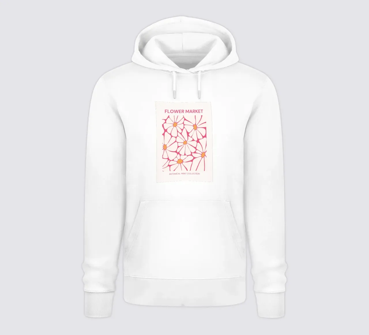Botanische Print Kunst | Bloemenmarkt Patroon Print hoodie van NorwesClub