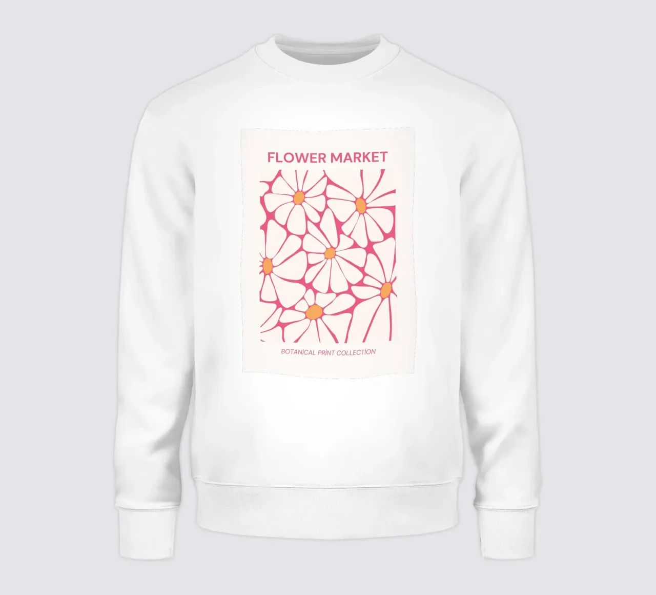 Botanical Print Art | Flower Market Pattern Print sweat de NorwesClub