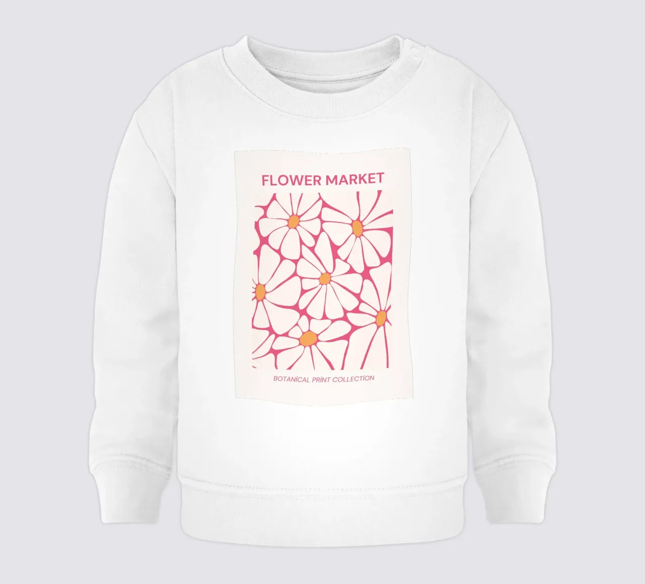 Botanical Print Art | Mercado de flores Pattern Print sudadera de bebé de NorwesClub