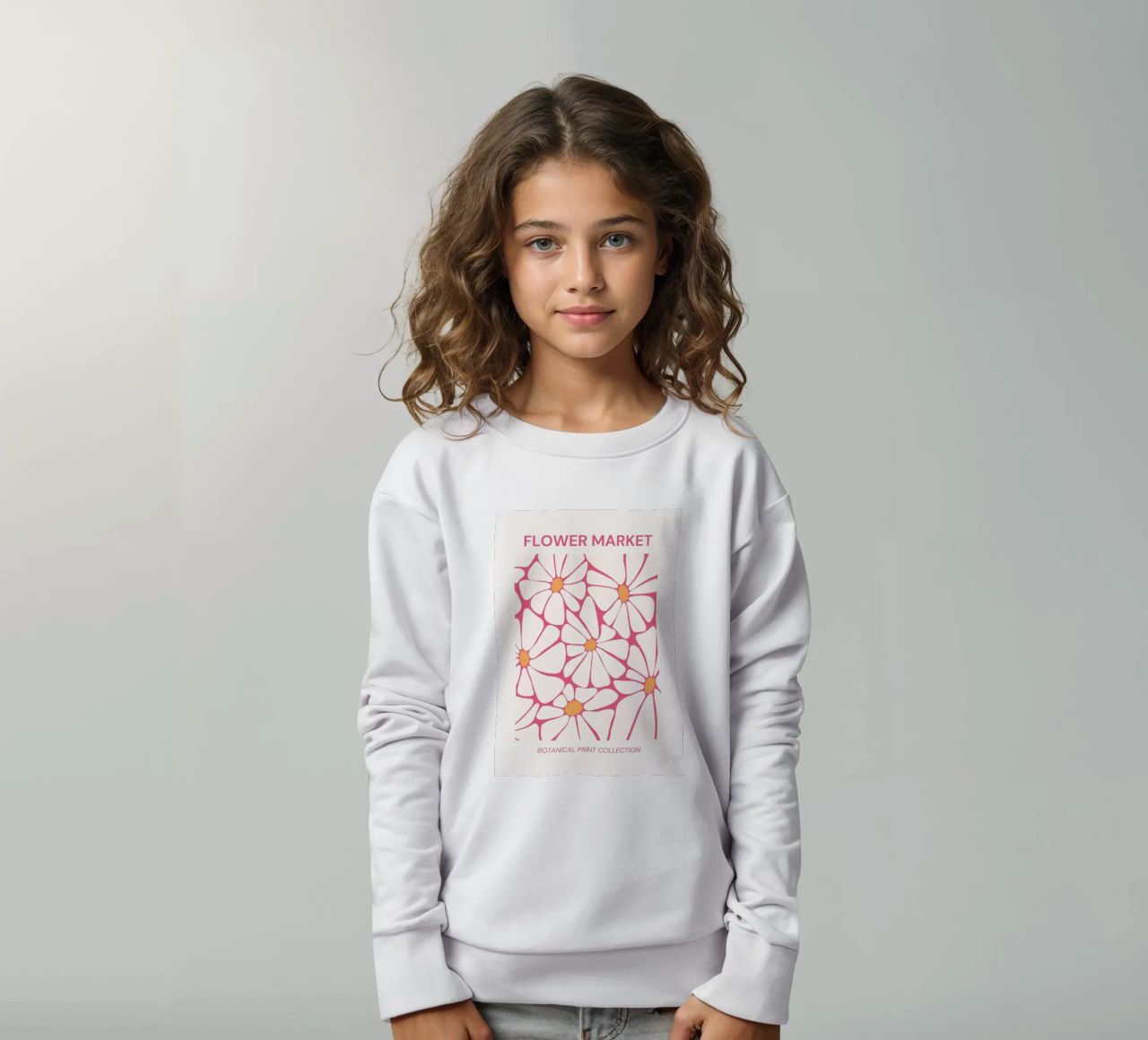 Stampa botanica Art | Stampa del mercato dei fiori felpa bambino da NorwesClub