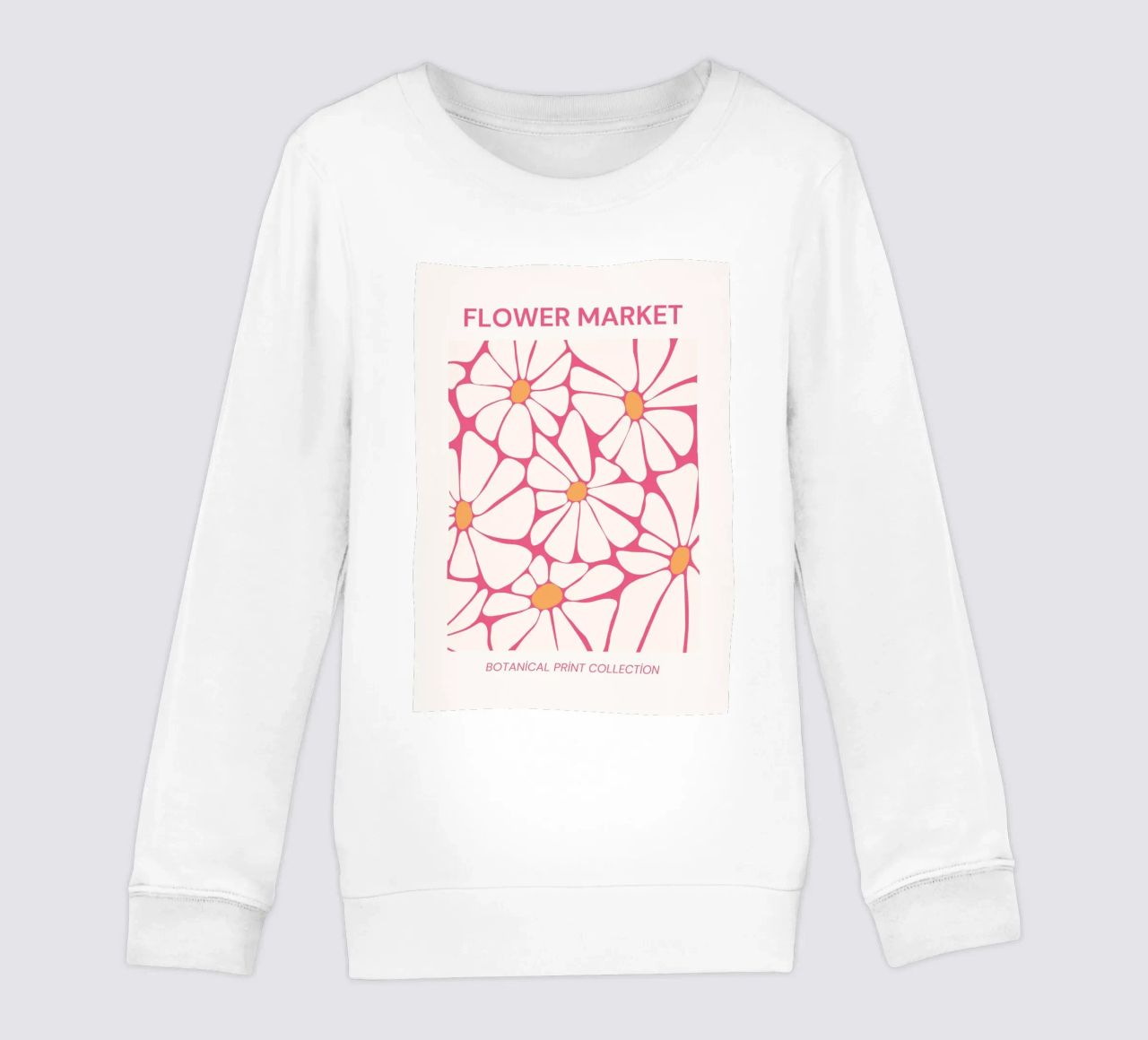 Stampa botanica Art | Stampa del mercato dei fiori felpa bambino da NorwesClub