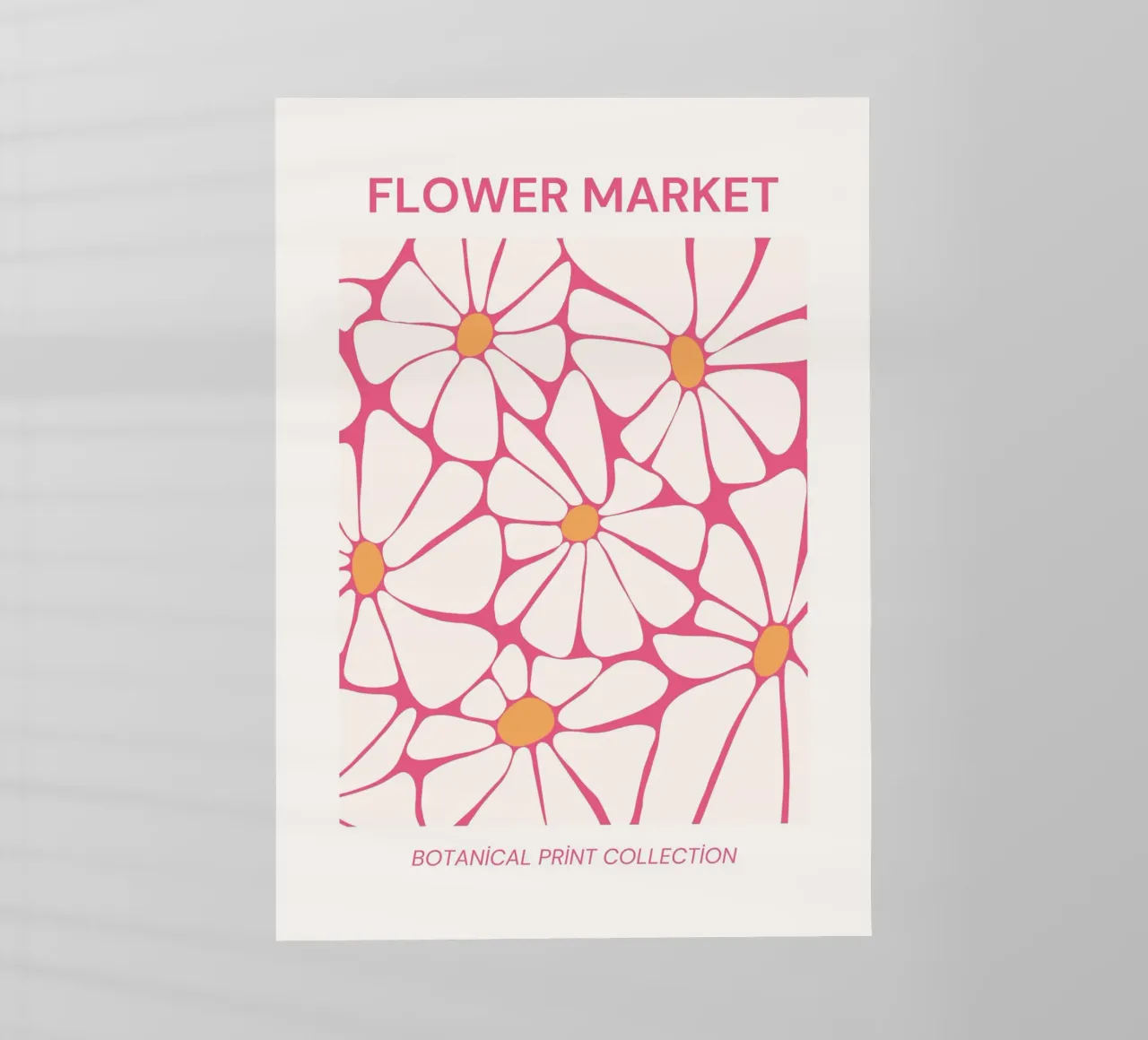 Botanical Print Art | Mercado de flores Pattern Print lámina retroiluminada de NorwesClub