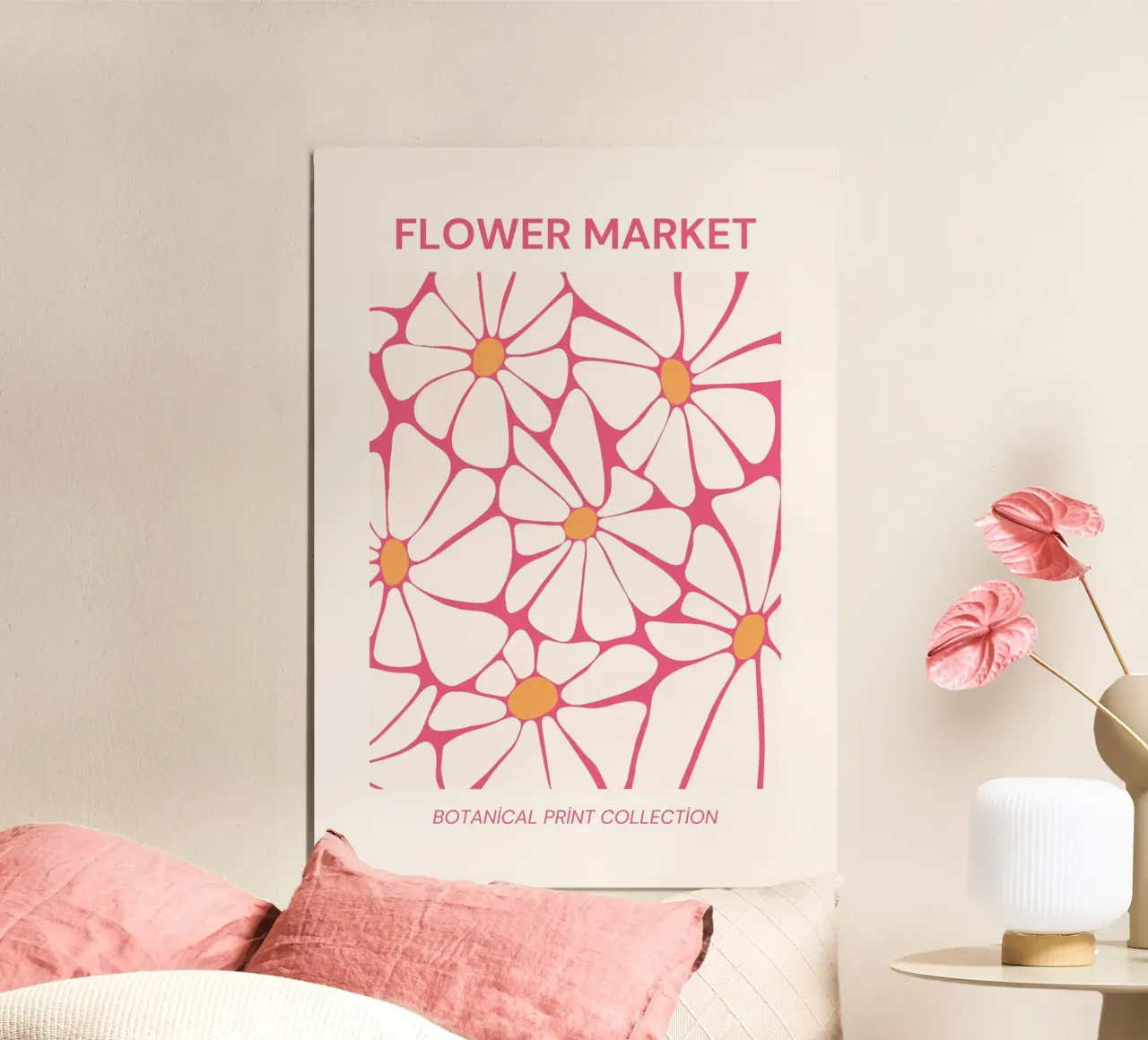 Botanical Print Art | Mercado de flores Pattern Print hahnemühle de NorwesClub