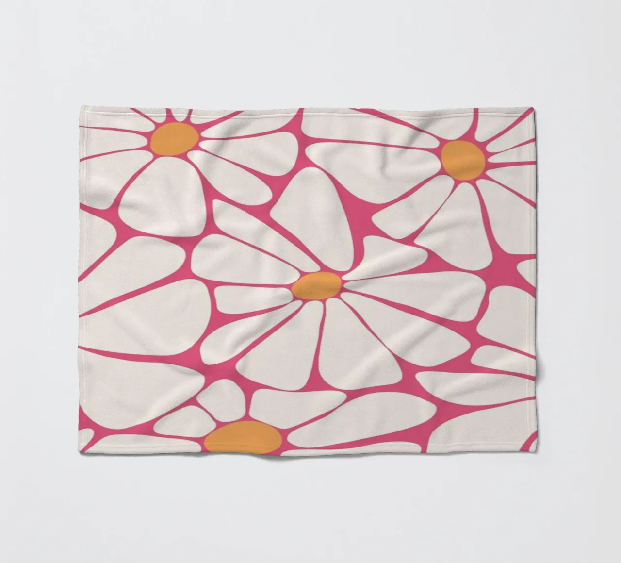 Botanical Print Art | Flower Market Pattern Print fleece blanket by NorwesClub
