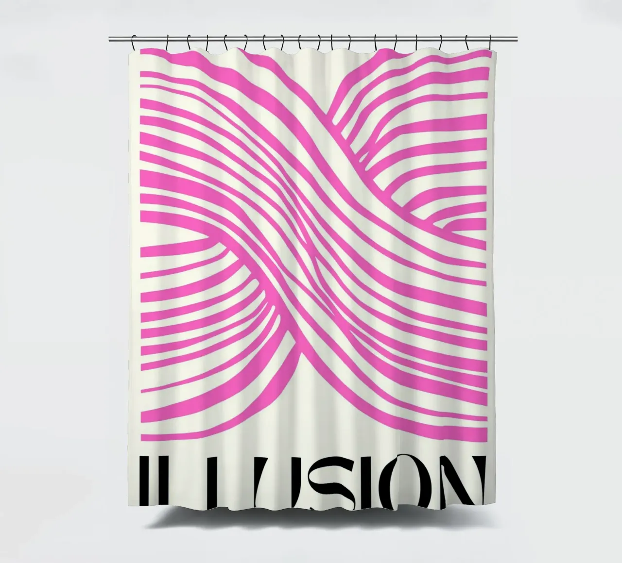 Botros Zaki Illusion - Abstracte grafische print douchegordijn van NorwesClub
