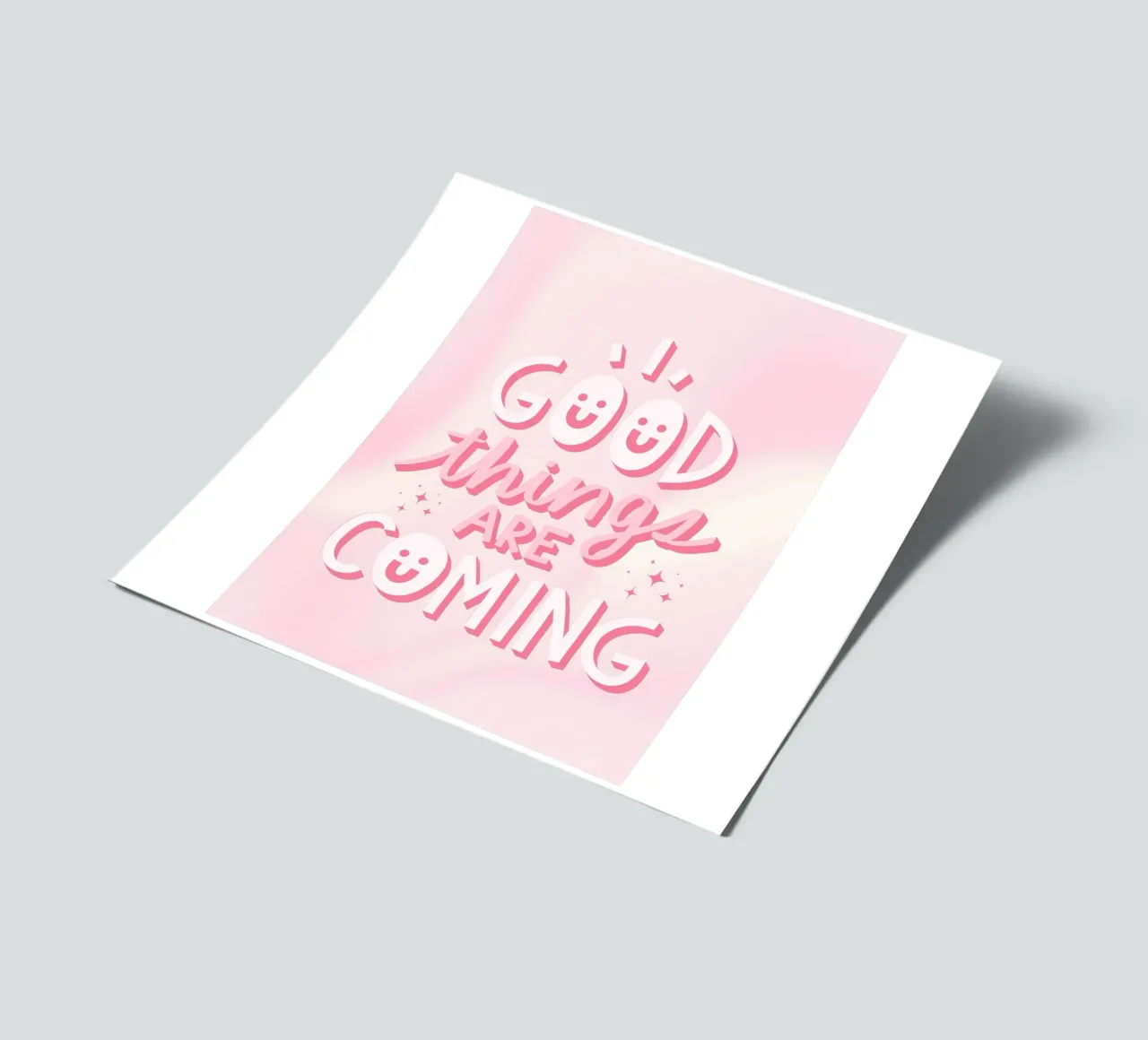 Positives Zitat Kunst | Good Things Are Coming Print Stickerbogen von NorwesClub