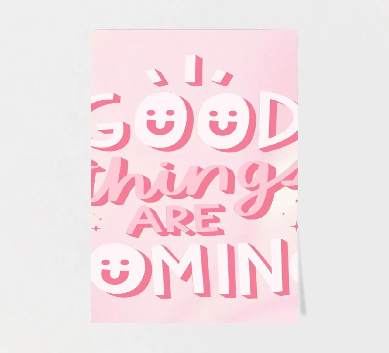 Positives Zitat Kunst | Good Things Are Coming Print Stickerbogen von NorwesClub