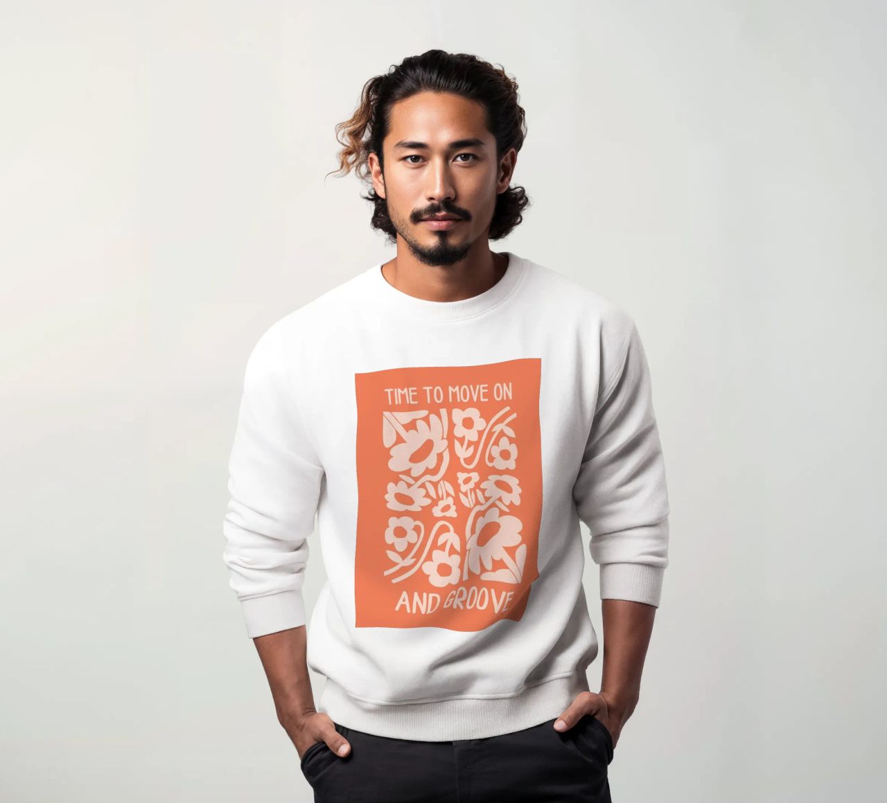 Positive Vibes Art | Time To Move On Print sweatshirt by NorwesClub