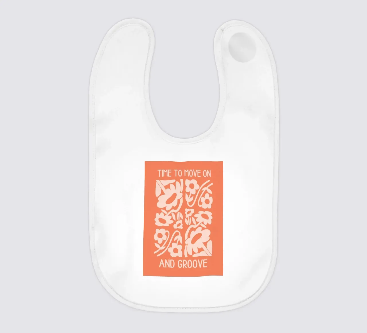 Positive Vibes Art | Tijd om verder te gaan Print baby slabbetje van NorwesClub