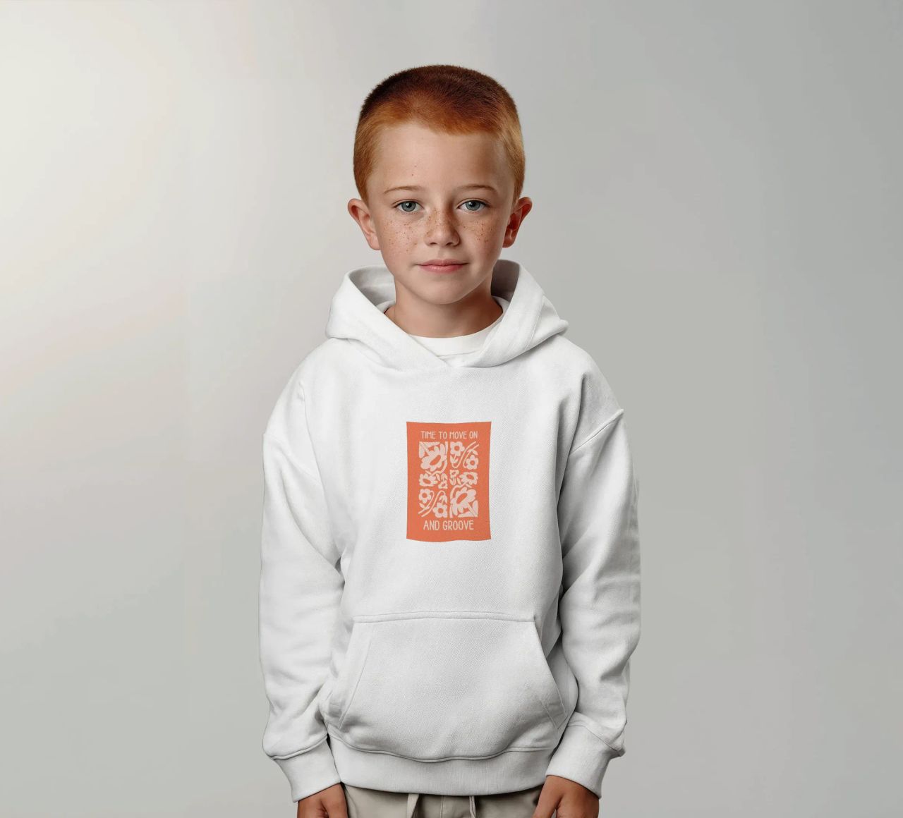 Positive Vibes Art | Time To Move On Print sudadera con capucha para niño de NorwesClub