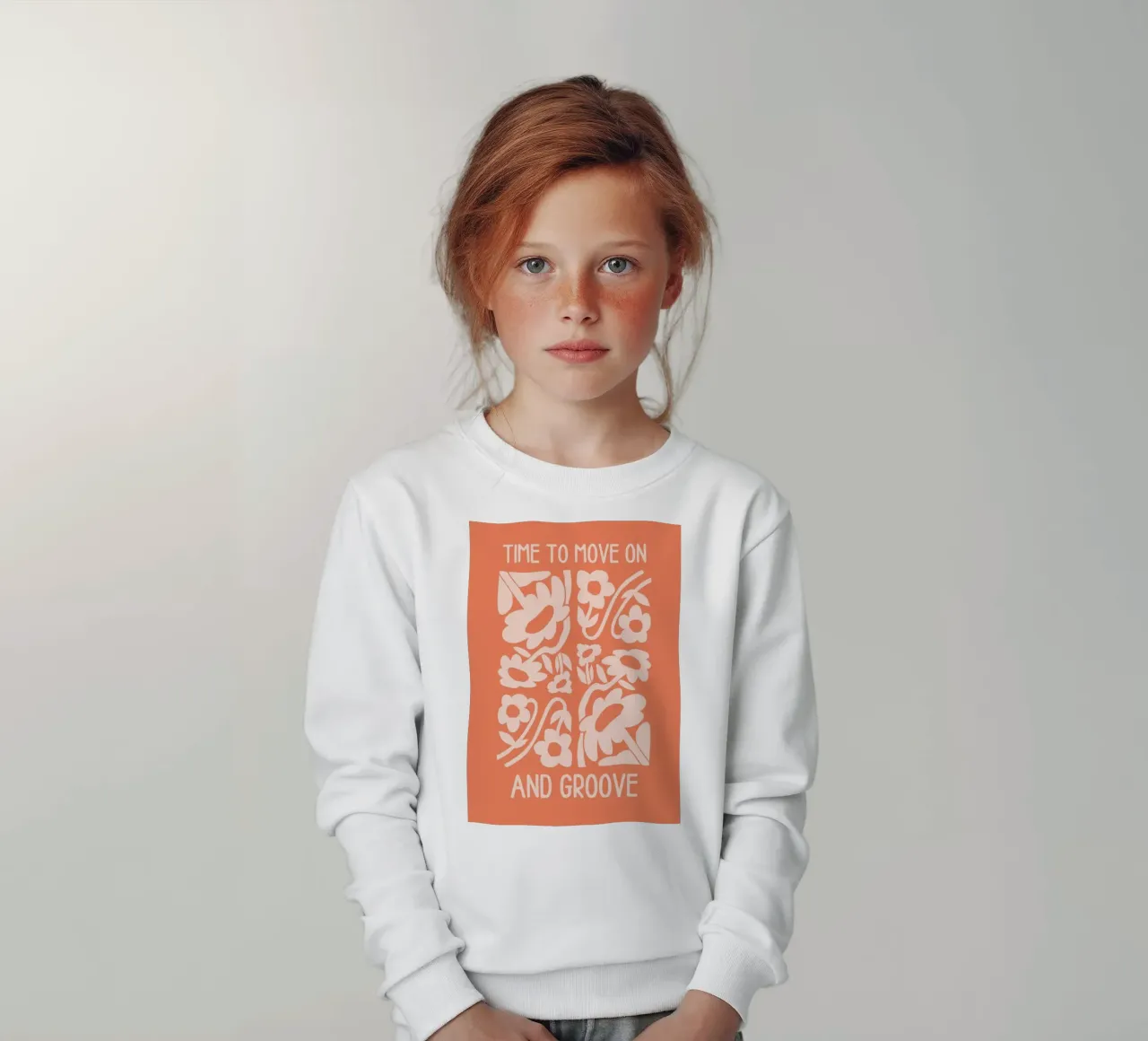 Positive Vibes Art | Time To Move On Print sweat enfant de NorwesClub