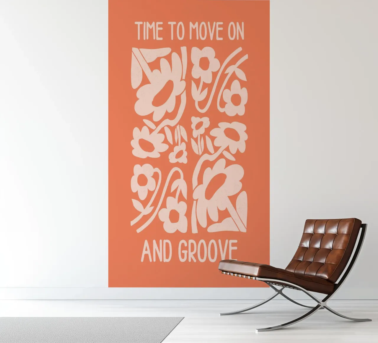 Positive Vibes Art | Time To Move On Druck Fototapete von NorwesClub