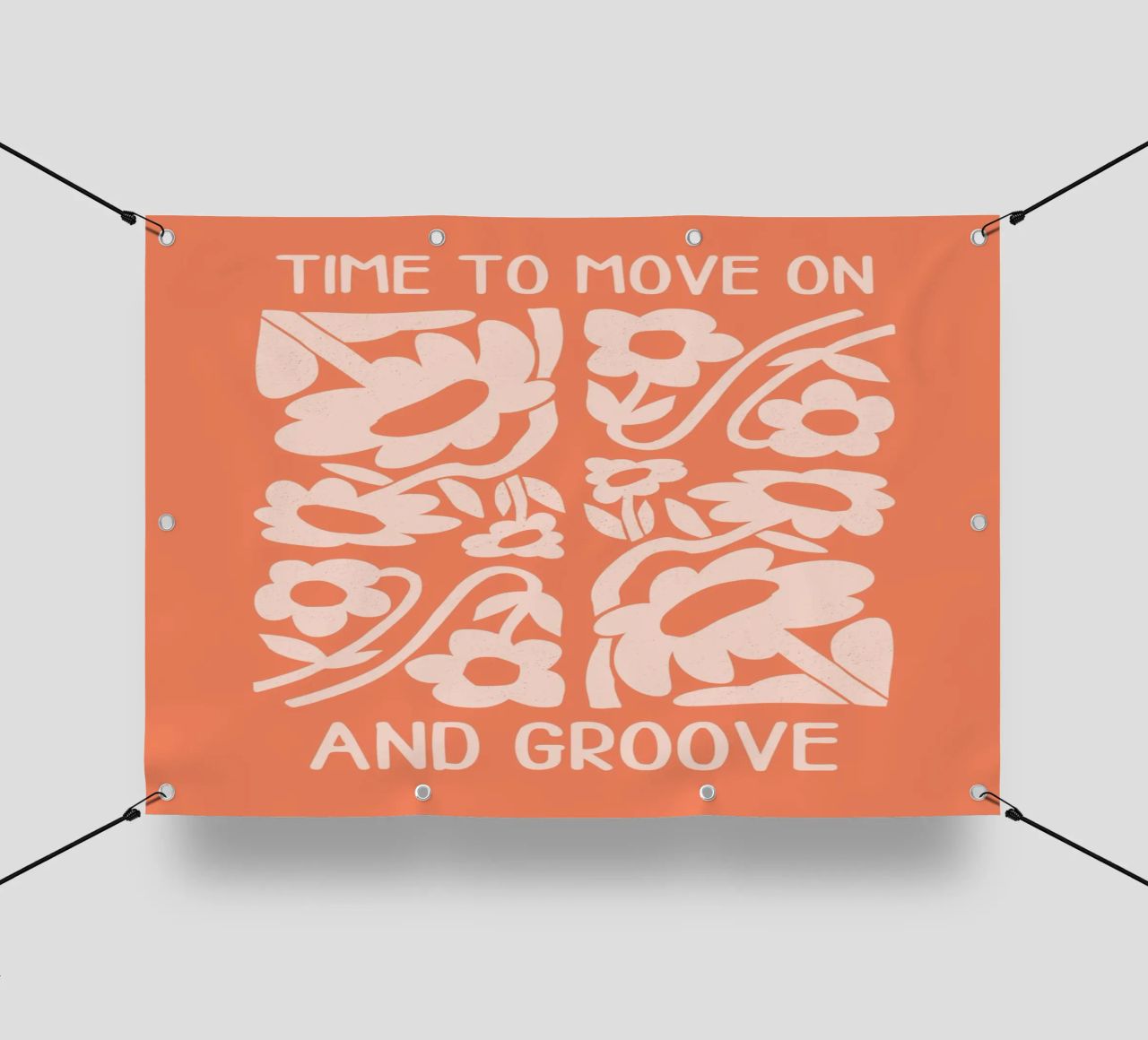 Positive Vibes Art | Time To Move On Stampa telo in pvc da NorwesClub