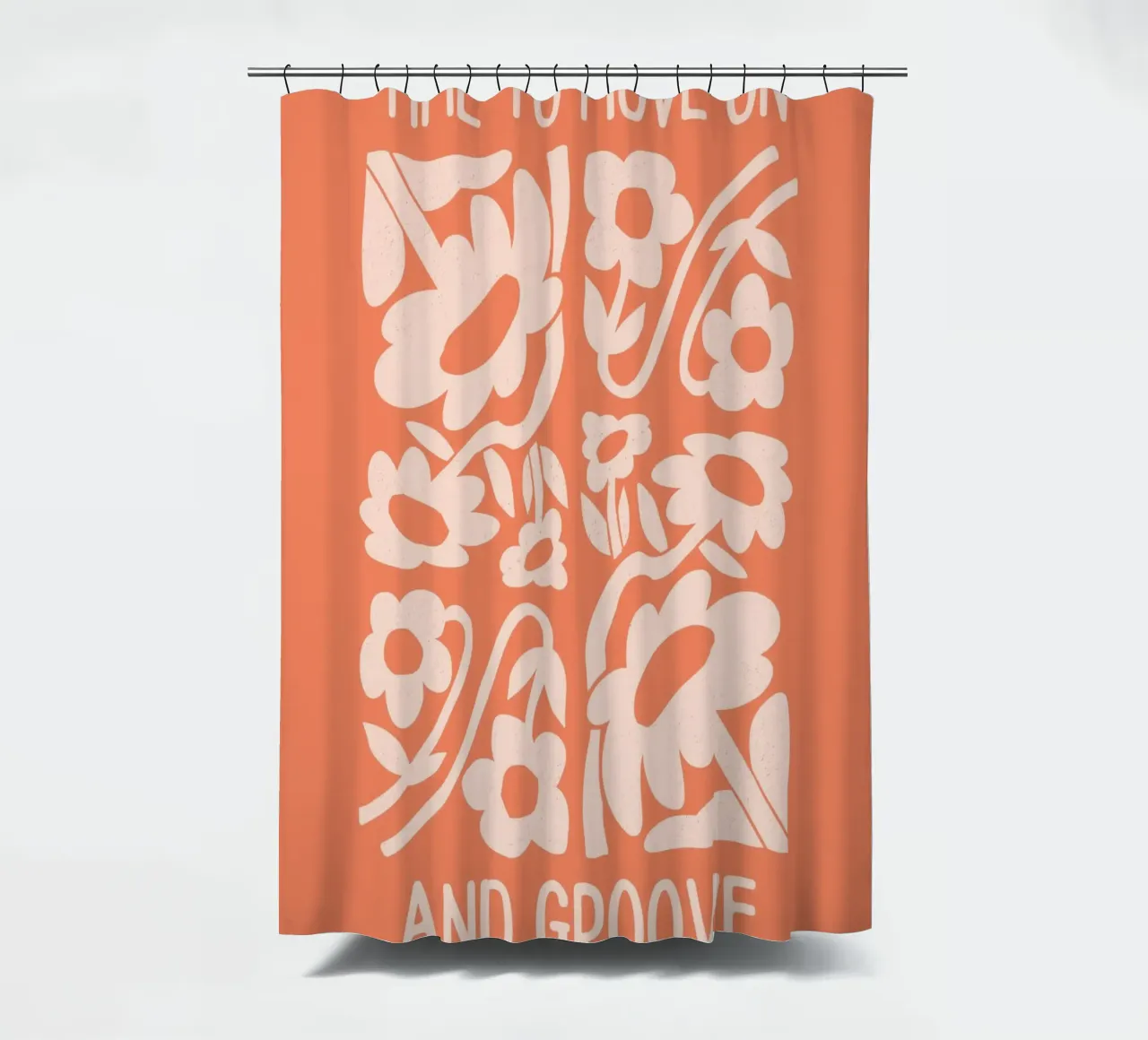 Positive Vibes Art | Time To Move On Druck Duschvorhang von NorwesClub