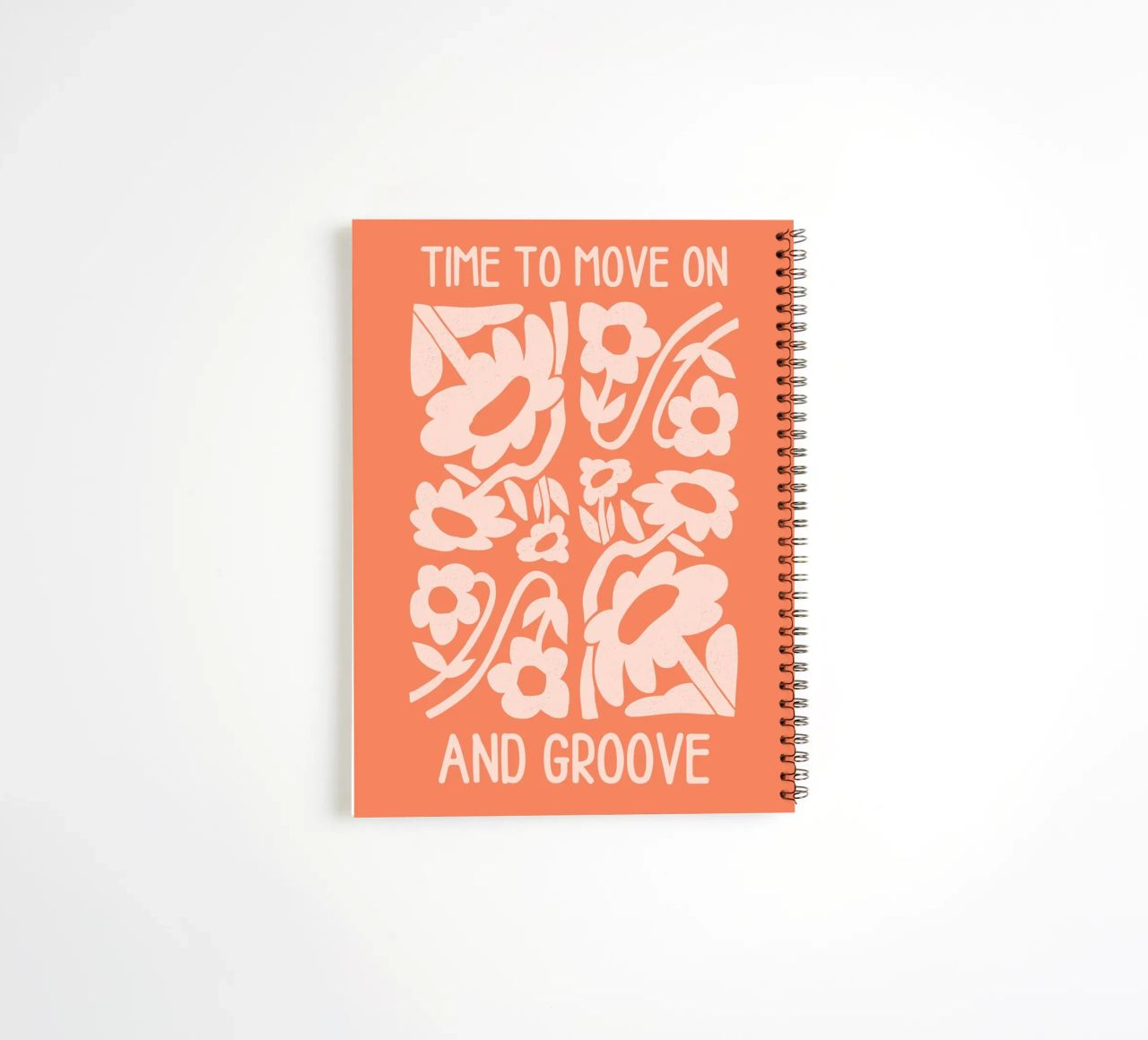 Positive Vibes Art | Time To Move On Print spiral notebook by NorwesClub