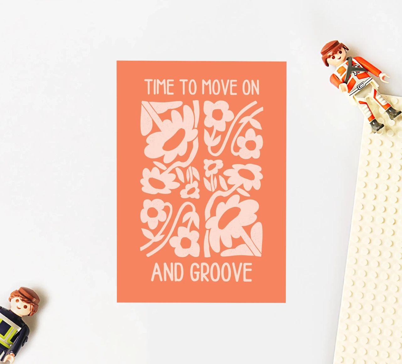 Positive Vibes Art | Time To Move On Print pegatina de NorwesClub
