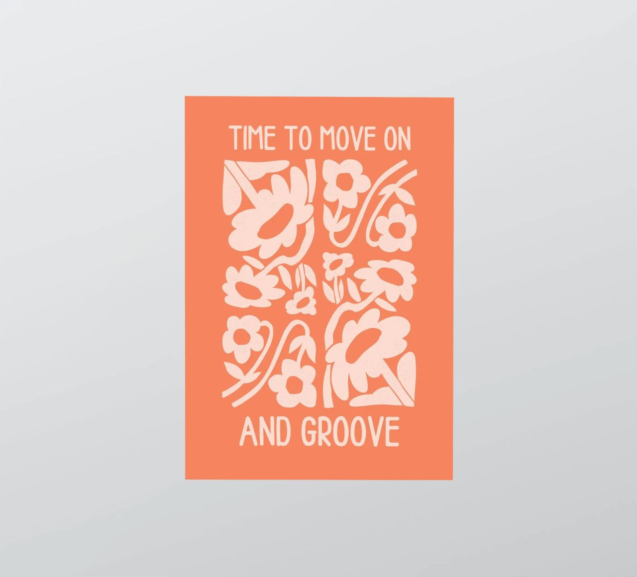 Positive Vibes Art | Time To Move On Print pegatina de NorwesClub