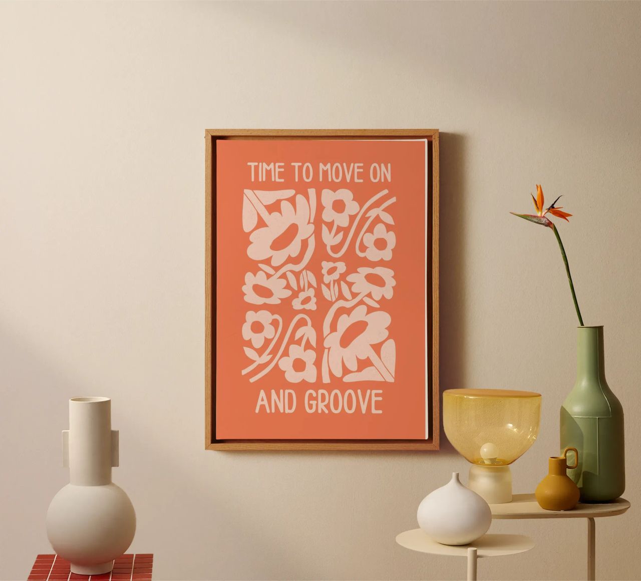 Positive Vibes Art | Time To Move On Print canvas by NorwesClub