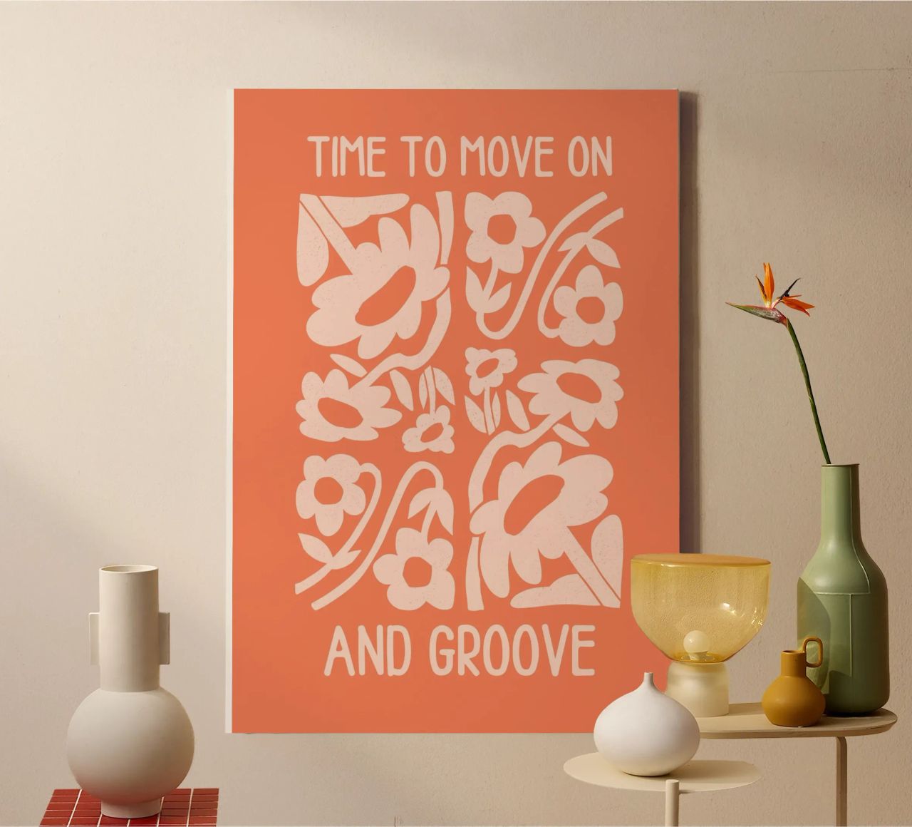 Positive Vibes Art | Time To Move On Print canvas by NorwesClub