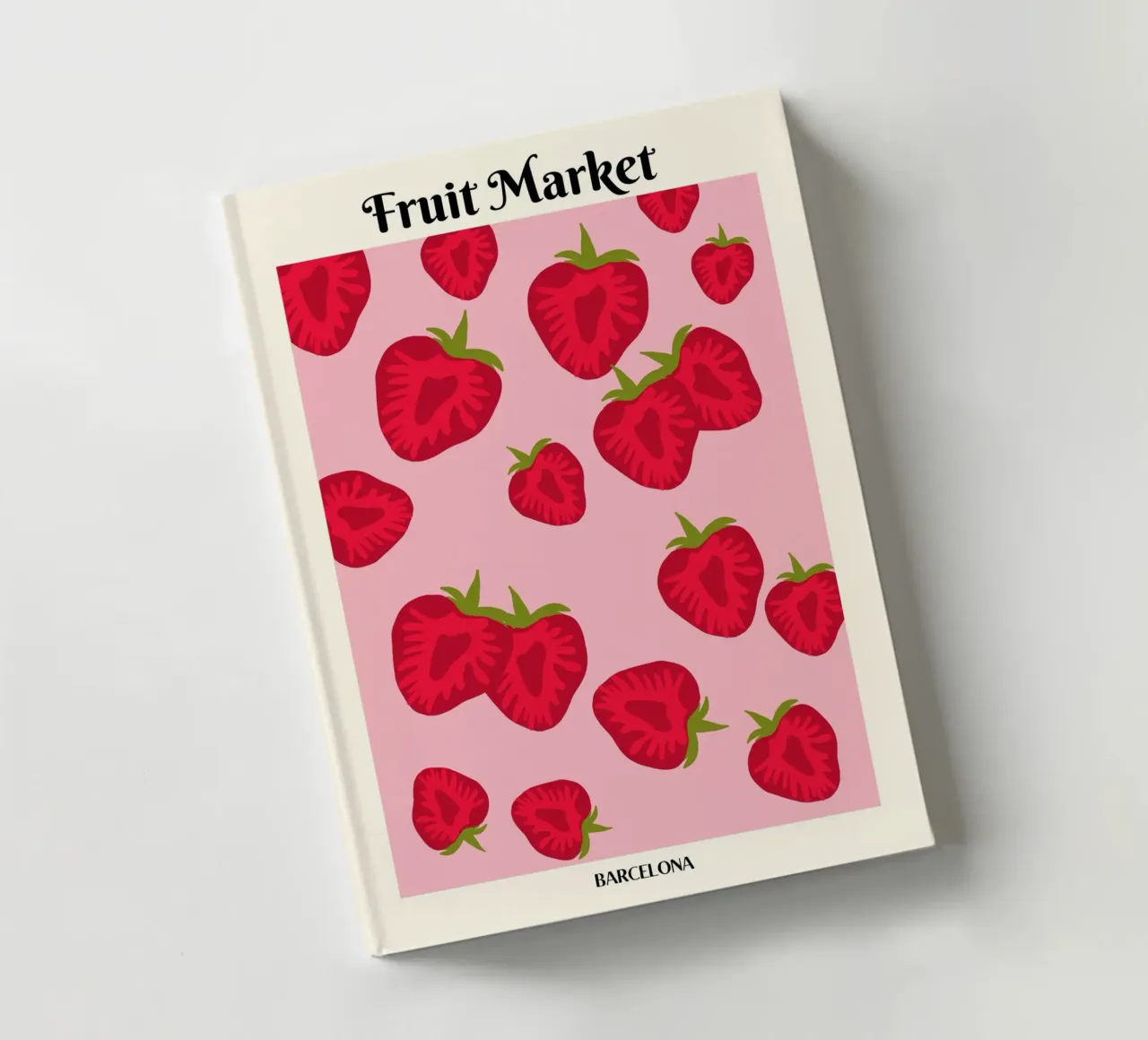 Fruit Graphic Art | Strawberry Pattern Print notebook by NorwesClub