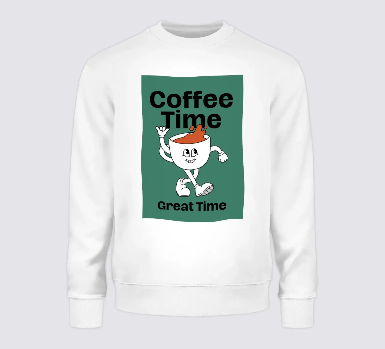 Coffee Art | Coffee Time Great Time Print felpa da NorwesClub
