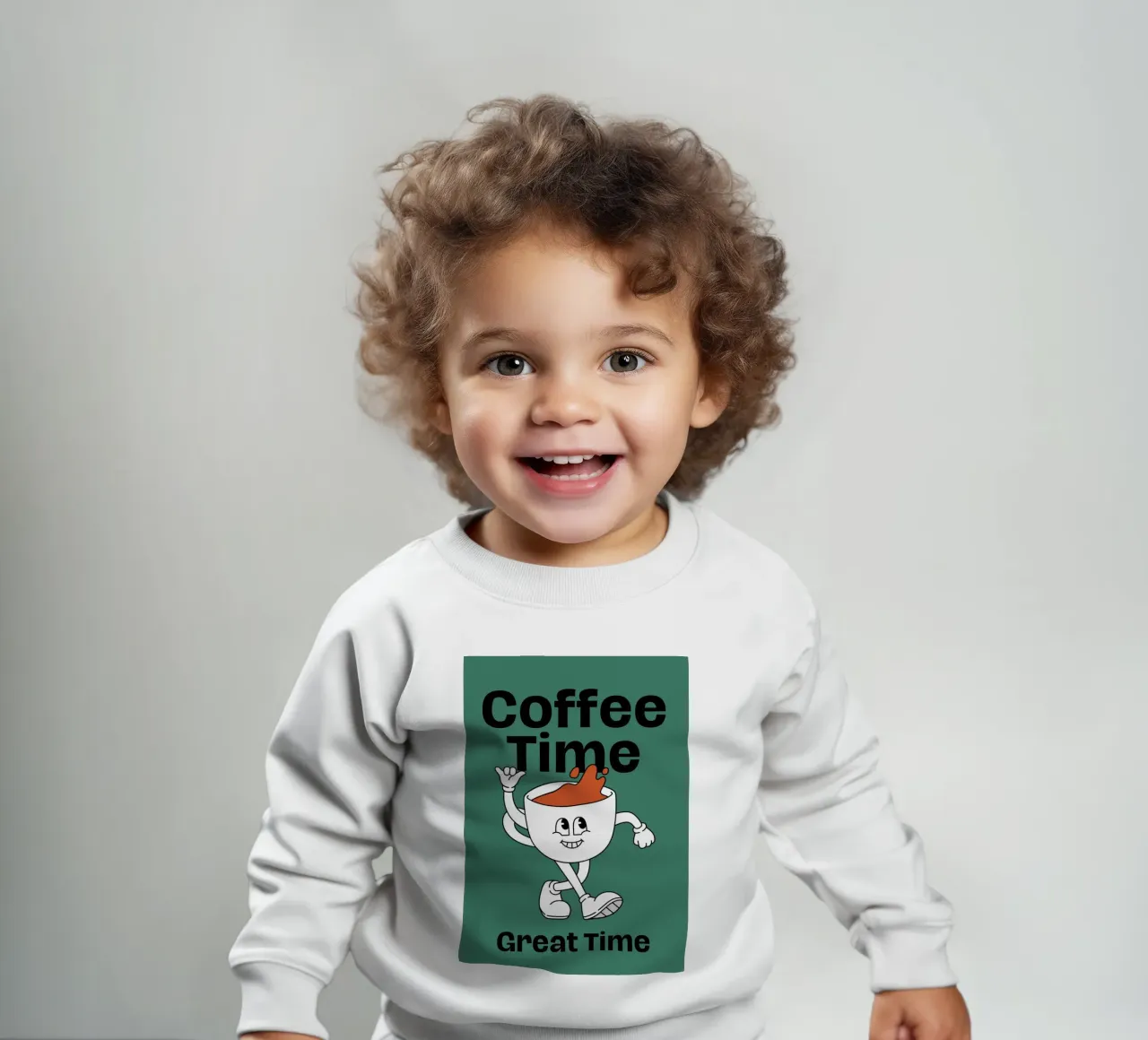 Coffee Art | Coffee Time Great Time Print felpa neonato da NorwesClub