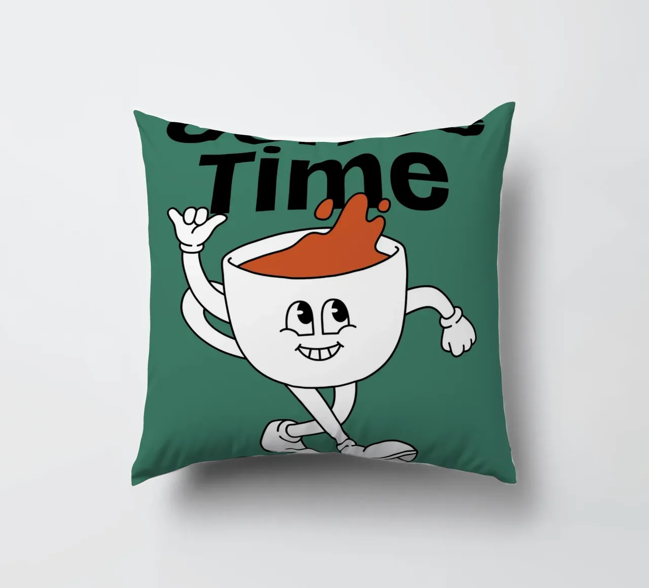 Coffee Art | Coffee Time Great Time Print cuscino da NorwesClub