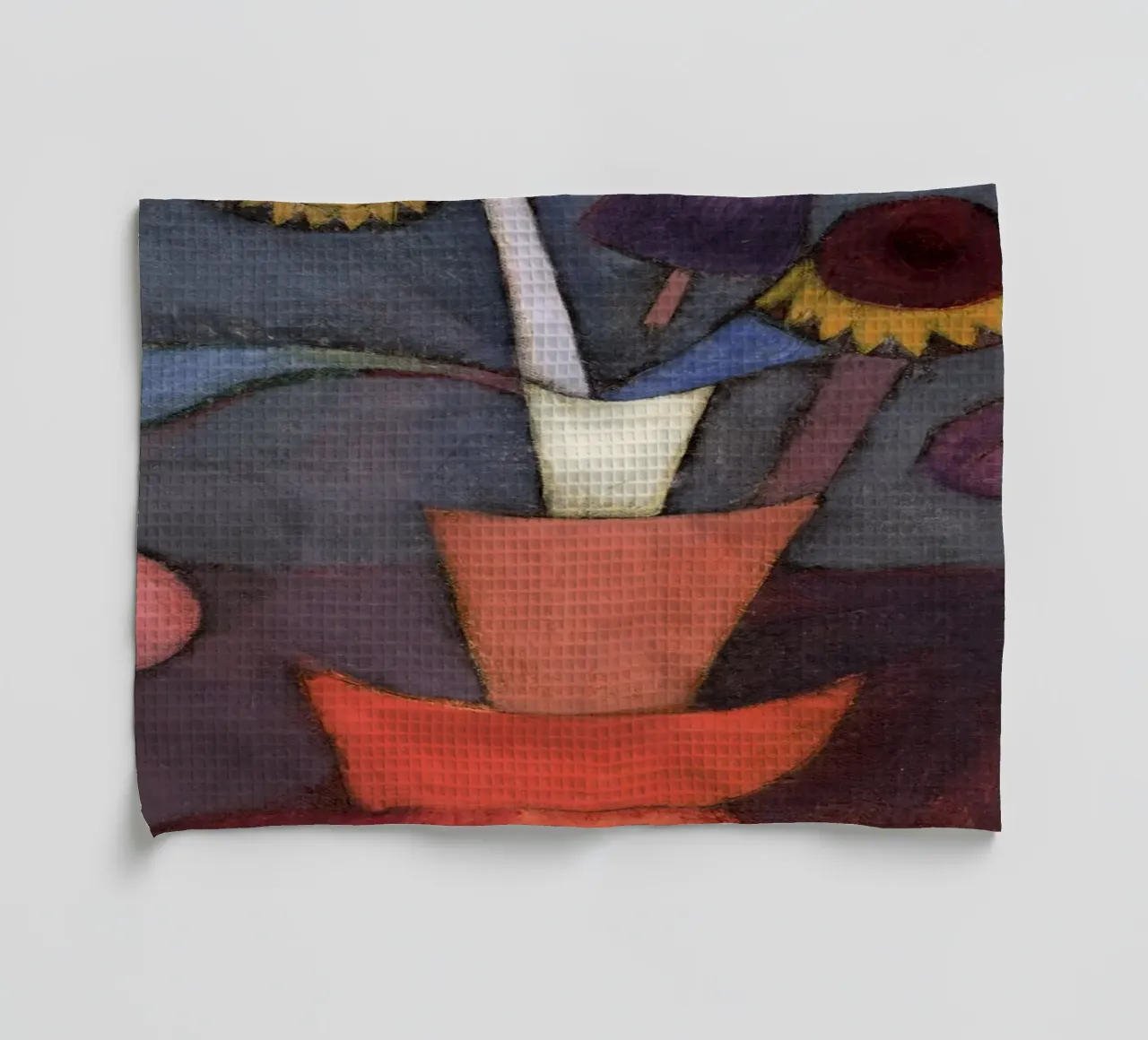 Paul Klee Autumn Flower - Impression d'art abstrait torchon de NorwesClub