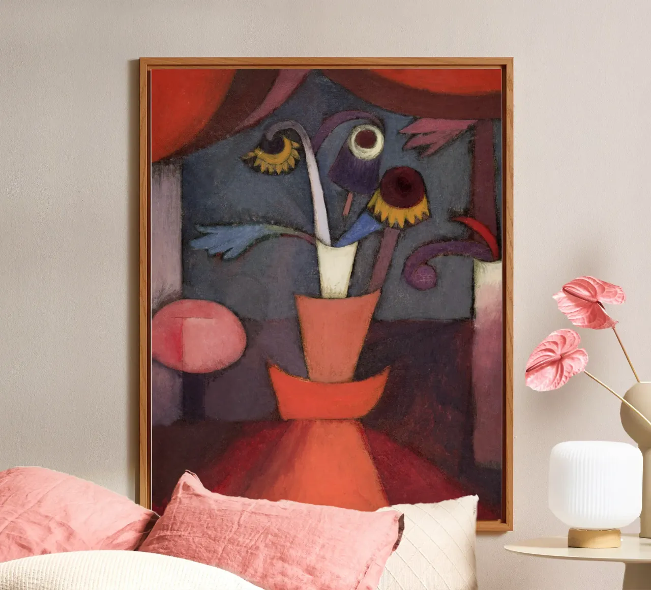 Paul Klee Autumn Flower - Abstract Art Print alu-dibond by NorwesClub