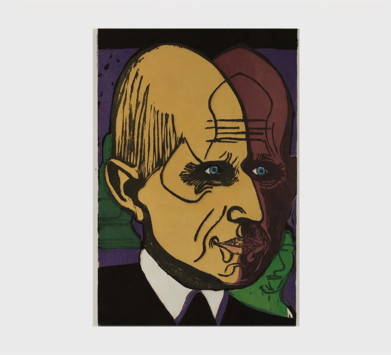 Kirchner Head of Dr Bauer - Expressionist Print notebook by NorwesClub