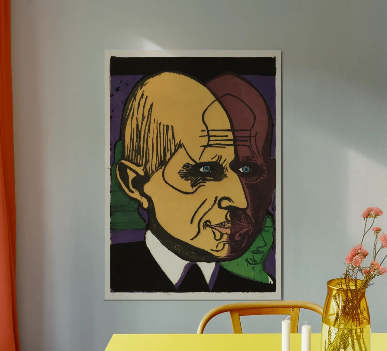 Kirchner Head of Dr. Bauer - Expressionist Print Hahnemühle von NorwesClub