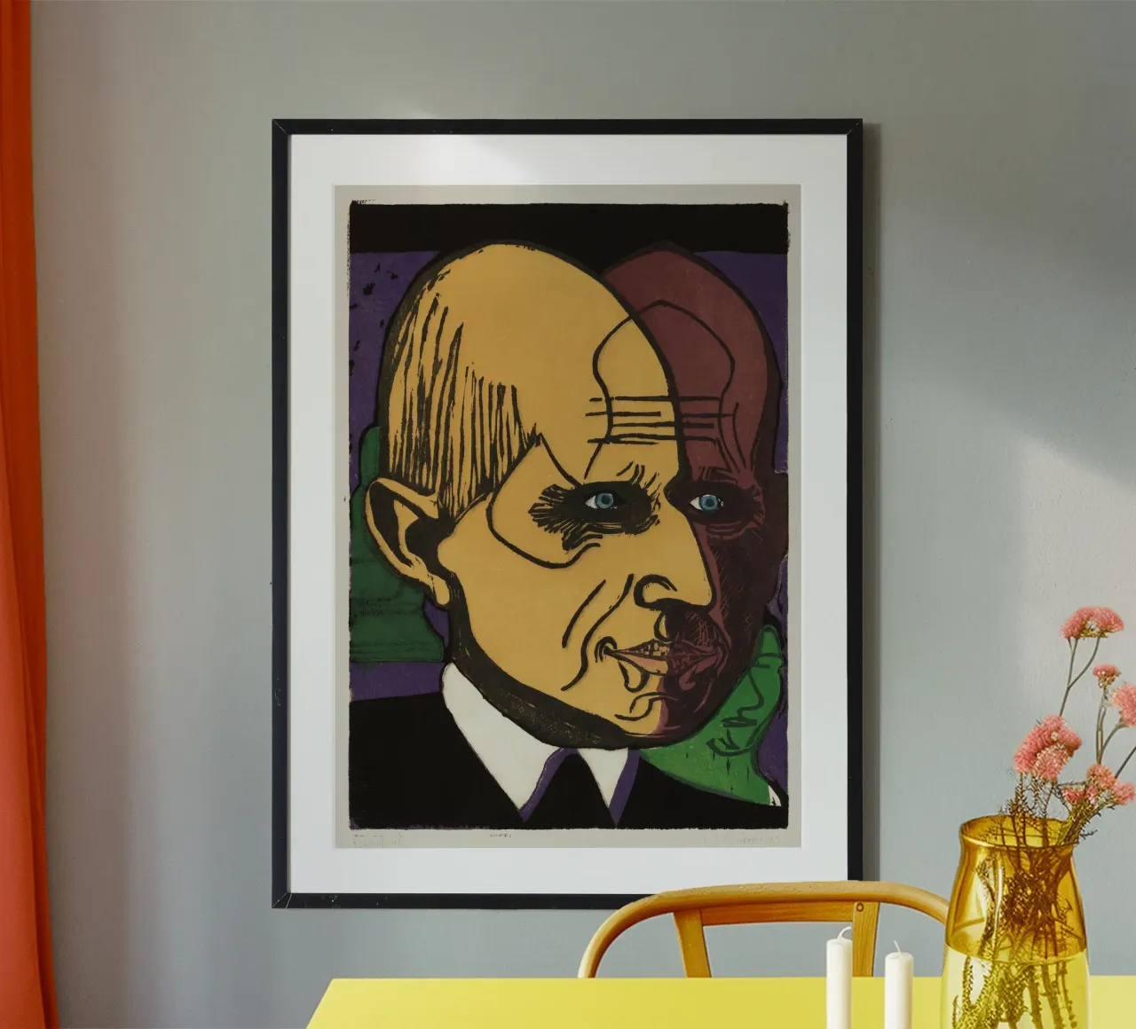 Kirchner Head of Dr. Bauer - Expressionist Print Hahnemühle von NorwesClub