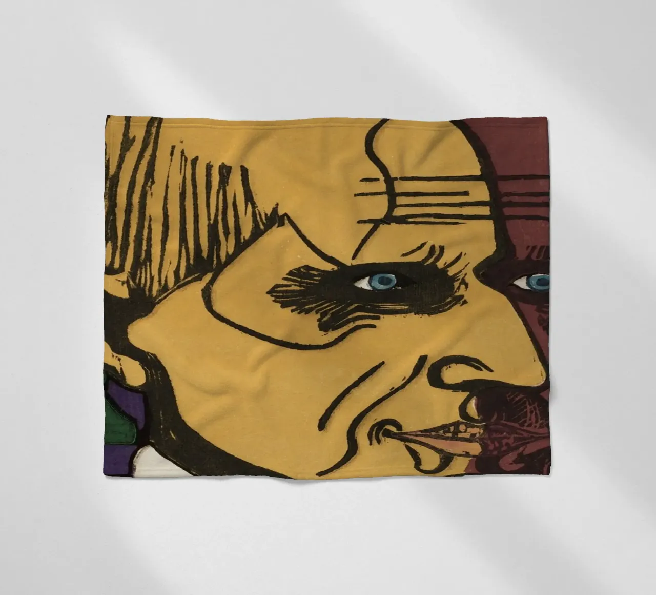 Kirchner Head of Dr. Bauer - Expressionist Print Fleecedecke von NorwesClub