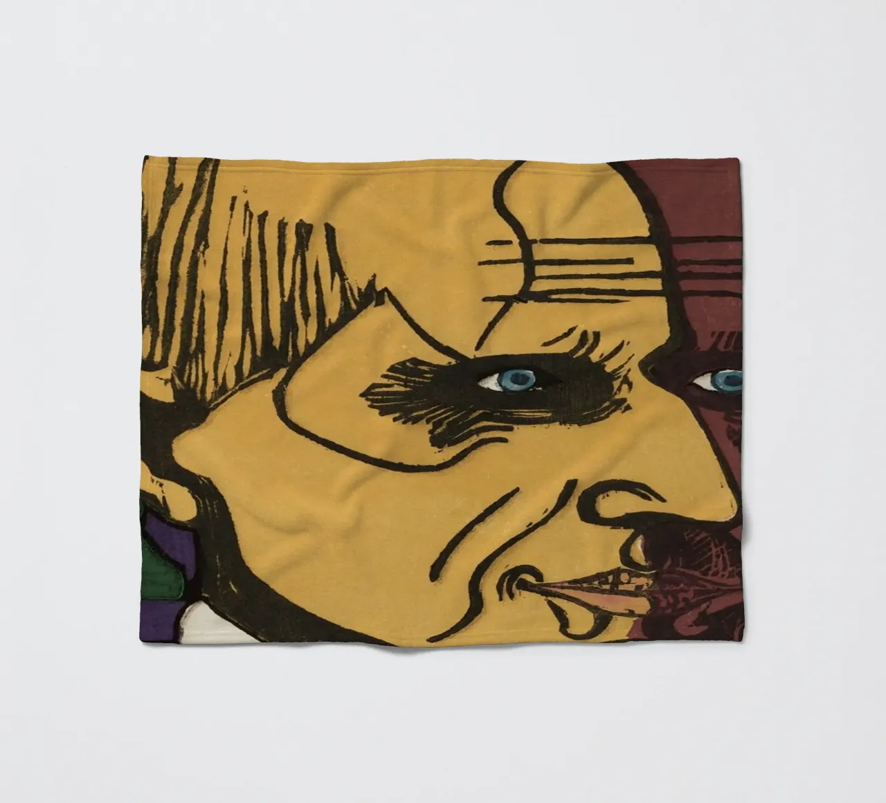 Kirchner Head of Dr. Bauer - Expressionist Print Fleecedecke von NorwesClub
