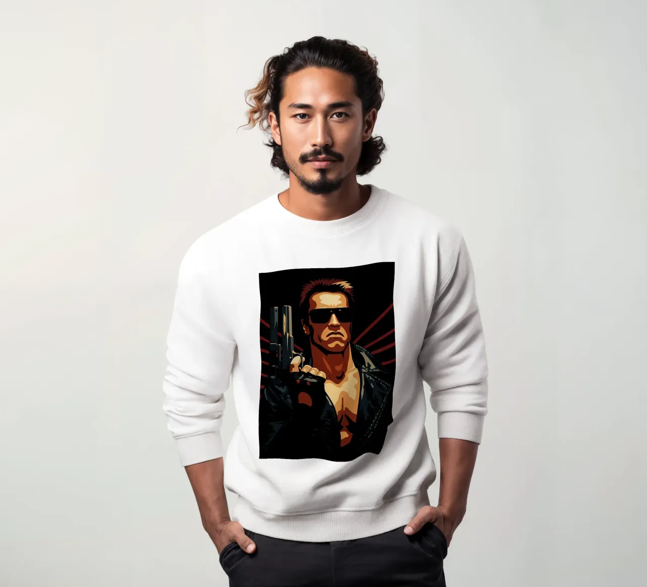 Reproducción de la imaginación vectorial de Terminator sudadera de SIQAYA